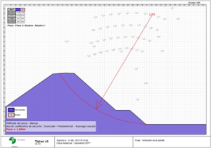 Vérification de la stabilité des ouvrages géotechniques (remblais, talus, pentes…) sur TALREN