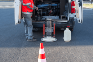 Essai au drainomètre de chantier