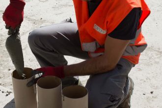 réalisation d'éprouvettes en béton